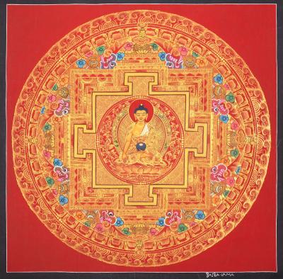 Shakyamuni Buddha Mandala | Buddha Shakyamuni Thangka | Buddhist Deity